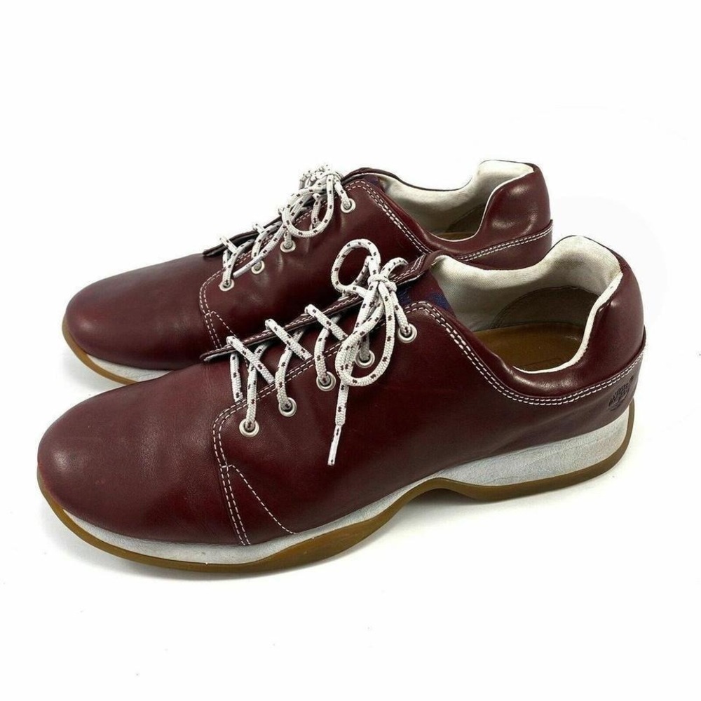Timberland Golf Shoes Mens 9M Leather Burgundy Smart Comfort Vintage Golfcore